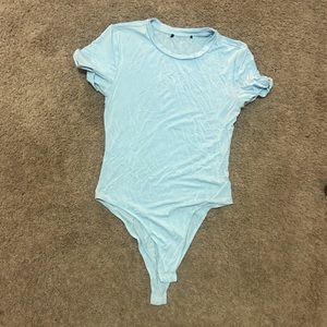 light blue bodysuit